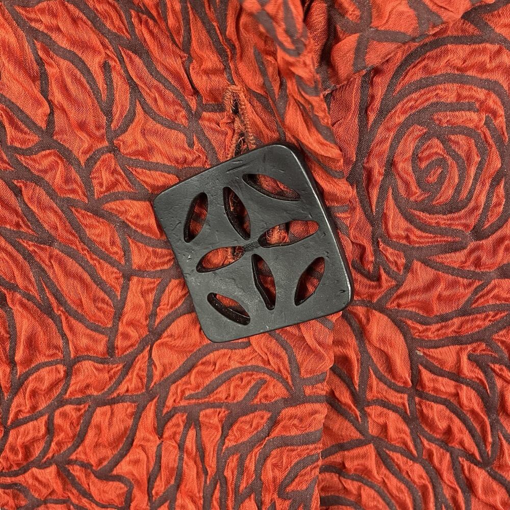 IC by Connie K Textured Rose One Button Blazer Jacket Size XL Red Artsy Career - Picture 5 of 8